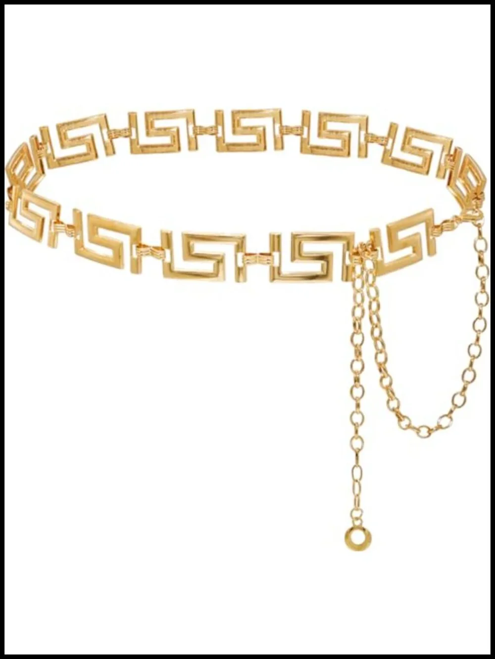 Metal Waist Chain Adjustable Belly Belt for Dress Vest Jeans